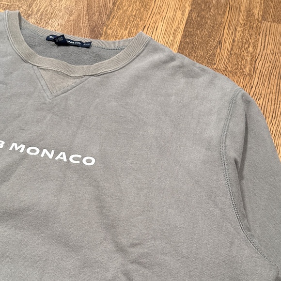 Vintage Y2K Club Monaco Made in Canada Logo Gray Fleece Sweatshirt Mens XL - Picture 4 of 9